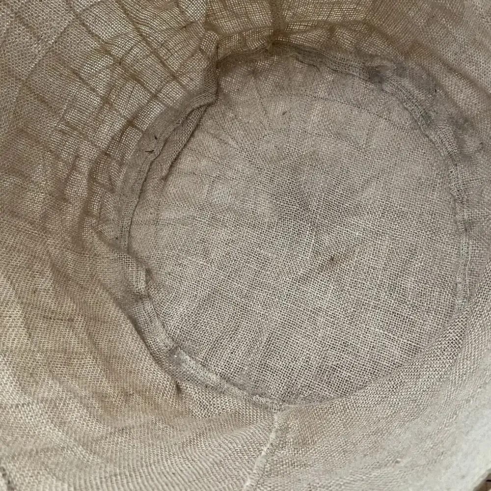 Rustic Farmhouse Wire Bushel Basket Burlap Liner